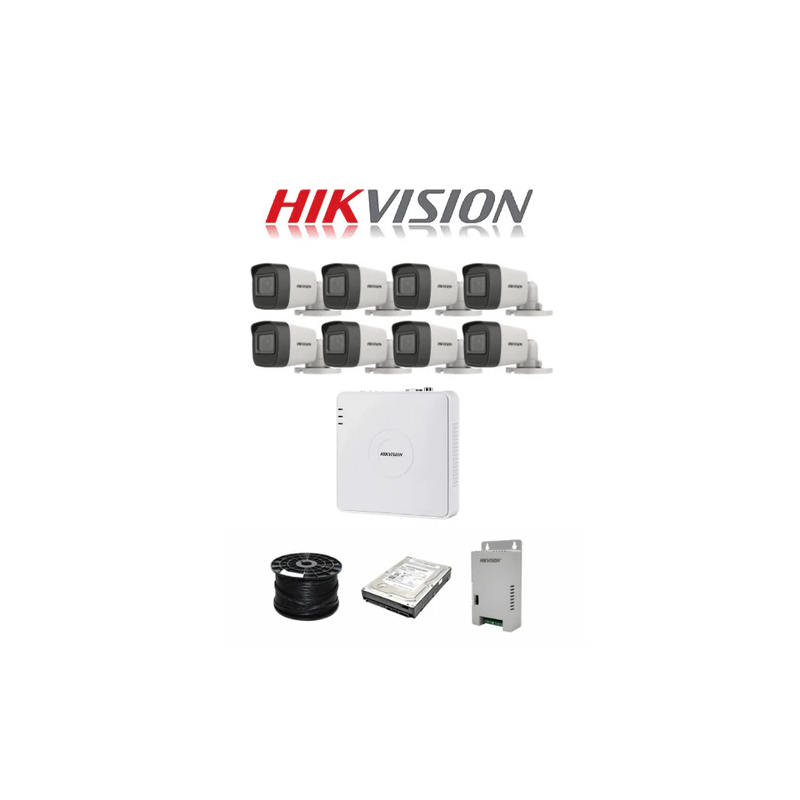 CAMERA HIKVISION KIT 8 CHANNEL