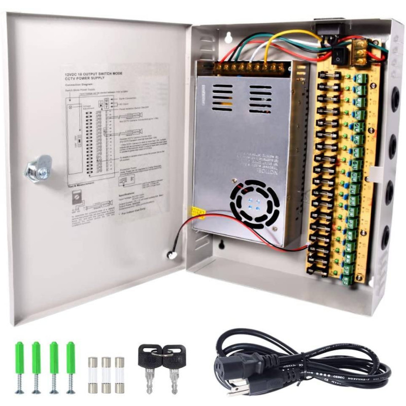 CCTV POWER SUPPLY 8 CHANNEL HIKVISION